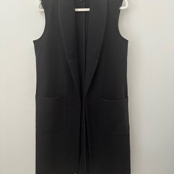 Joie Women's Black Solid  Open Front Vest Size Small - Picture 1 of 5